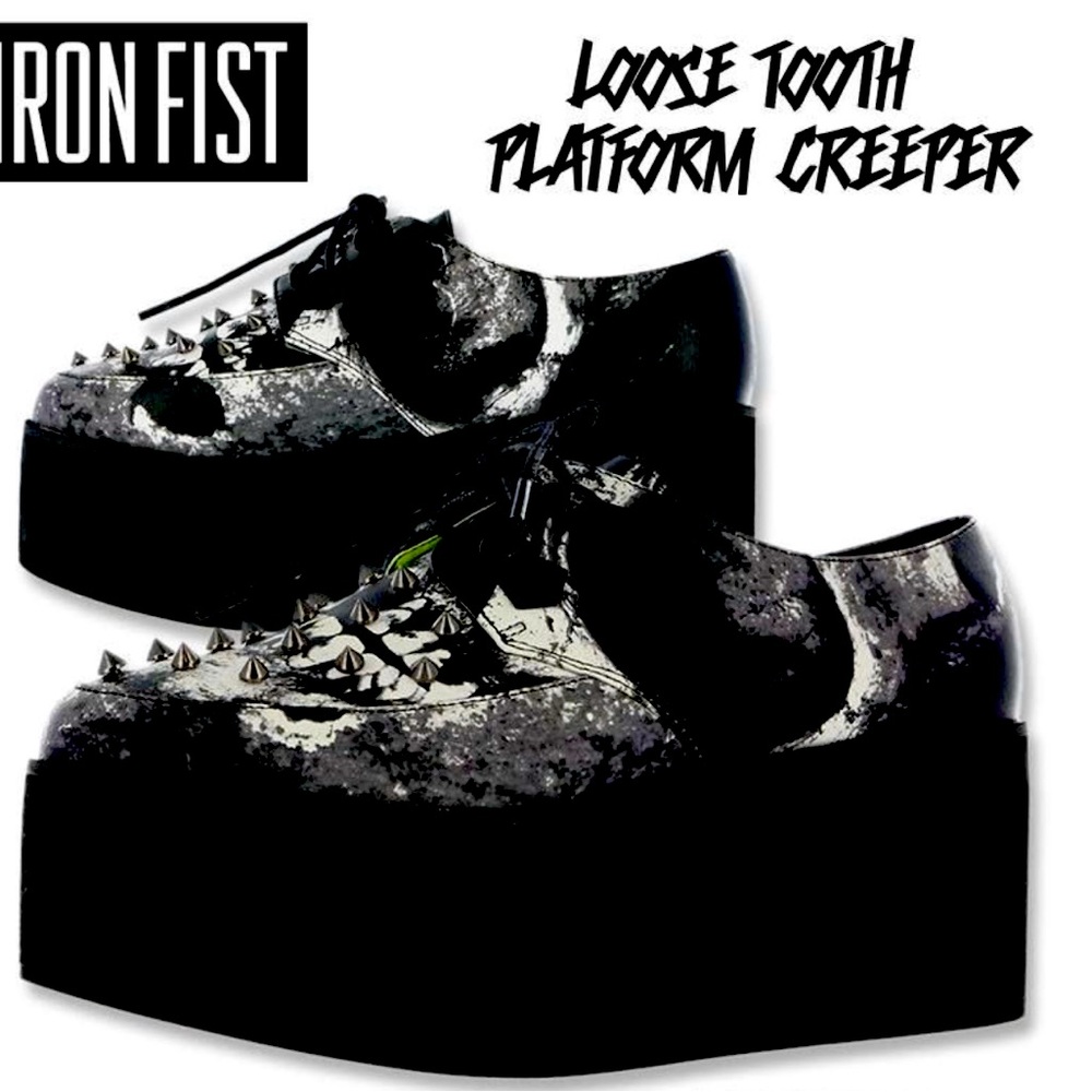 Iron Fist Loose Tooth Creepers Size 9Rockabilly / Psychobilly / Pink